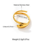 Non Tarnish Double Circle Stainless Steel Ring