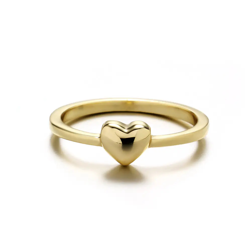 Luxury Adjustable 925 Sterling Silver Cute Heart Ring