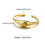 Hot-selling 925 Sterling Silver Arctic Star Gemstone Ring