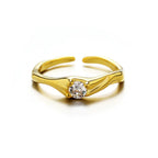 S925 Sterling Silver Irregular Micro Pave Ring