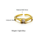 S925 Sterling Silver Irregular Micro Pave Ring