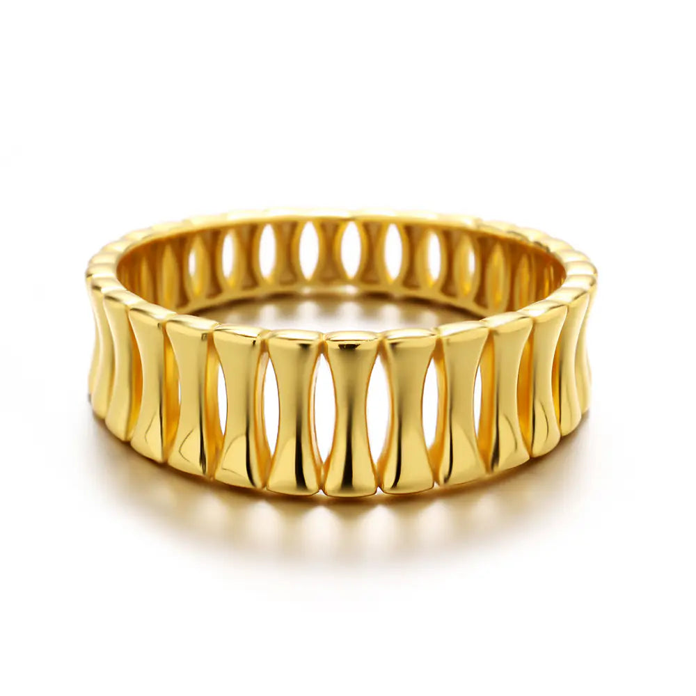 Hot-selling Hollow Bone Waved Ring Jewelry