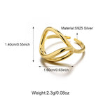 Fashionable Simple Metallic Line Interwoven Ring