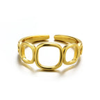 925 Sterling Silver Fashion Geometric Ring