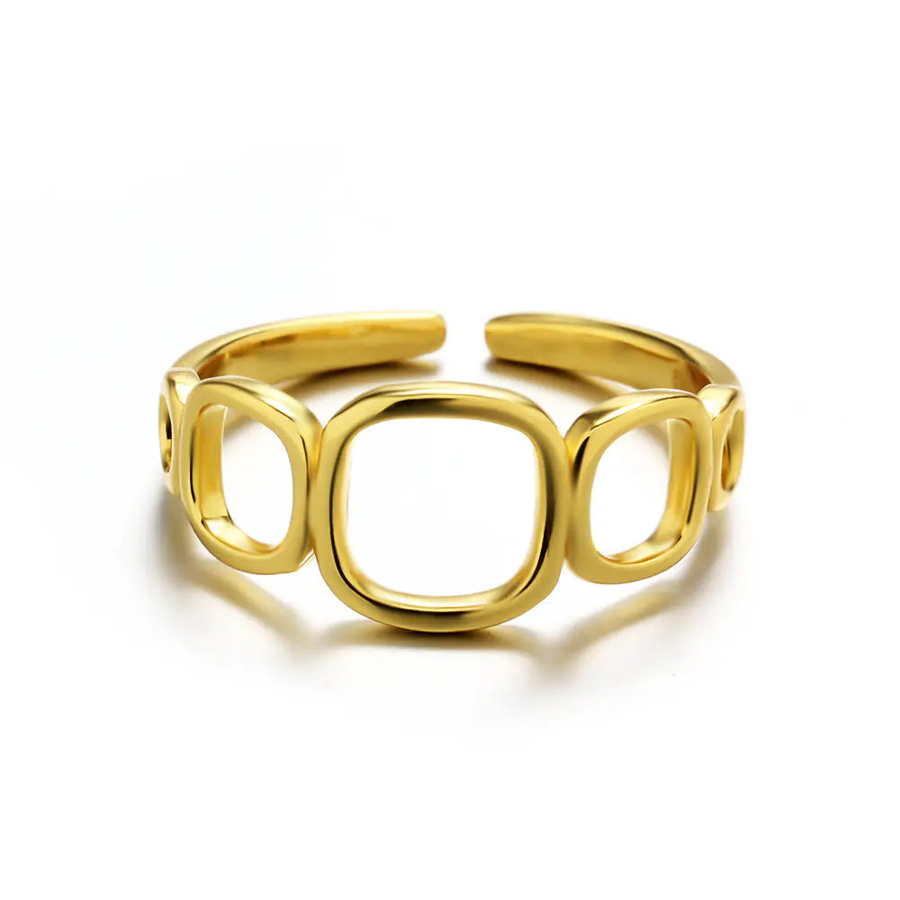 925 Sterling Silver Fashion Geometric Ring