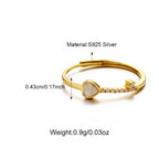 S925 Sterling Silver Heart Enamel Adjustable Ring