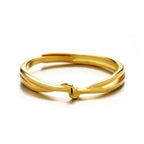Trendy Dainty 925 Silver Twist Infinity Knot Ring
