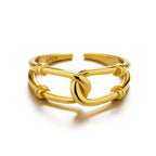 Trendy Dainty 925 Silver Rope Bow Ring
