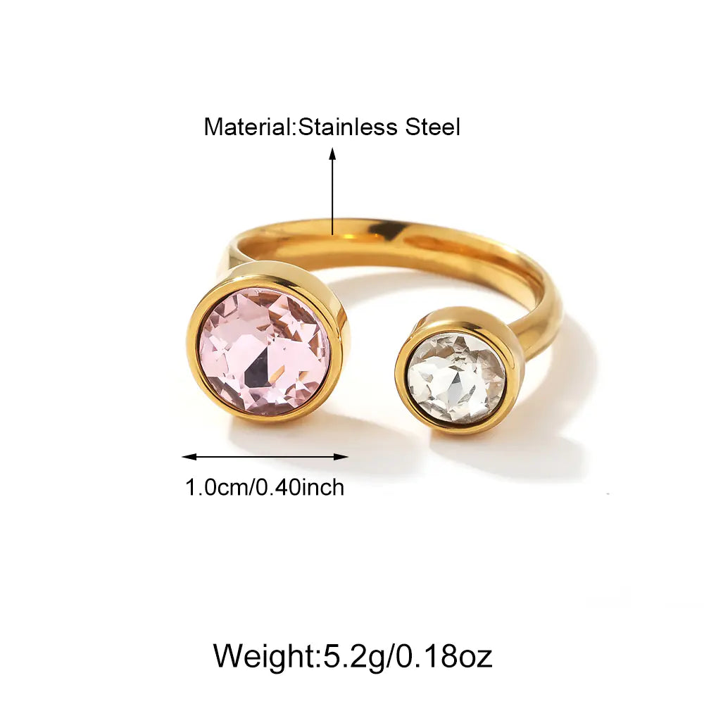 Gold Plated Circle Stainless Steel Rings