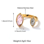 Stainless steel Gold Plated Horse Eye Rings