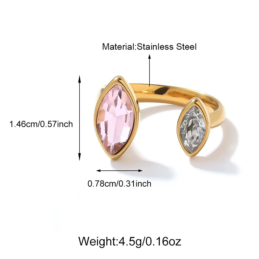 Stainless steel Gold Plated Horse Eye Rings