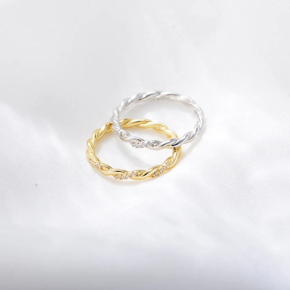 925 Sterling Silver CZ Stones Fashion Rings