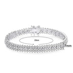 7mm Brass CZ Tennis Chain Bracelet
