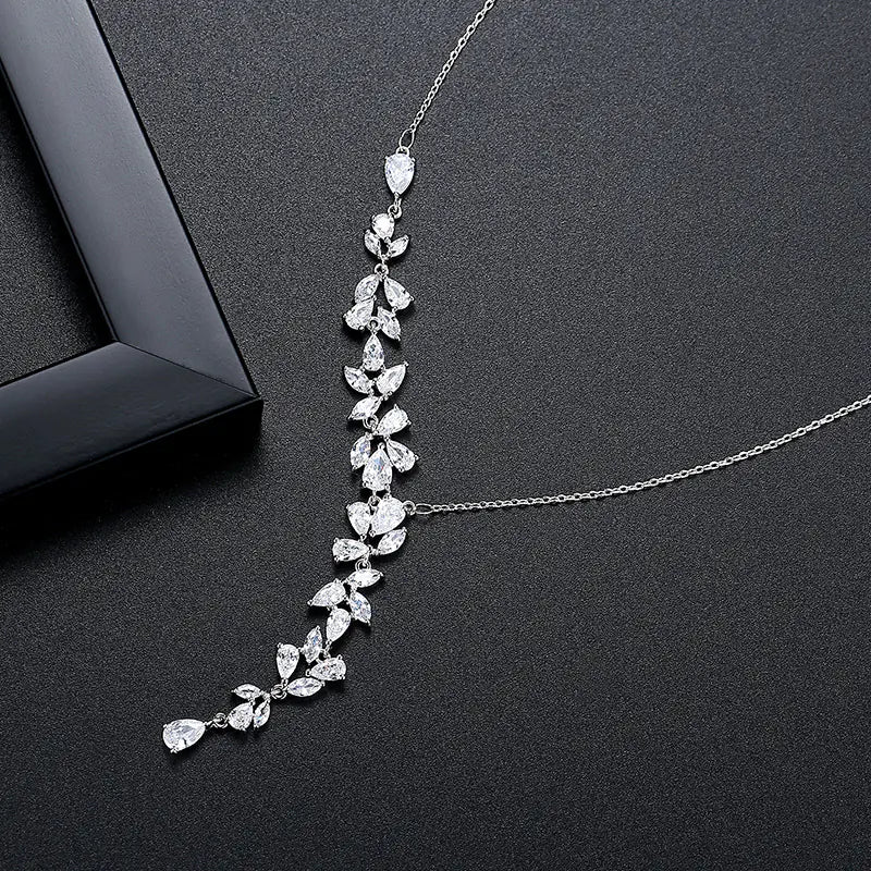 New Fashion Iced Brass CZ Choker Chain Necklace