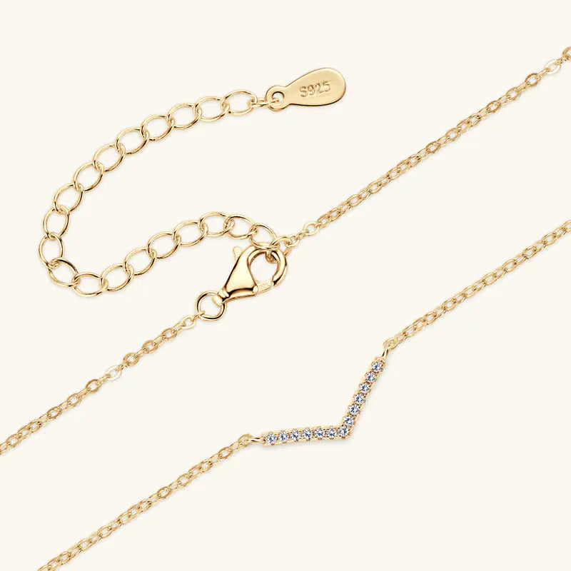 S925 Silver Geometric Moissanite Necklace