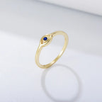 Fashion Evil Eye S925 Sterling Silver CZ Rings