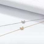 New Butterfly 925 Sterling Silver CZ Bracelet