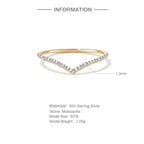 Hot-selling 925 Sterling Silver Moissanite V Ring