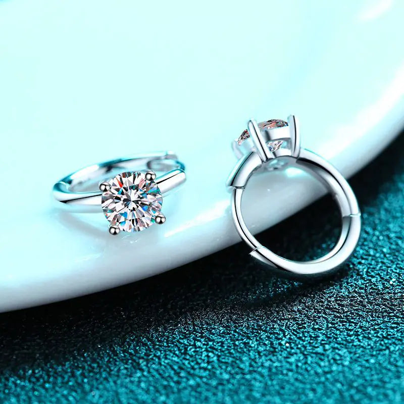 New Fashion 5mm 925 Silver CZ Stud Earrings
