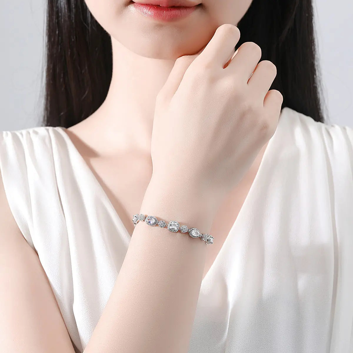 New Arrival 7mm Brass Colored CZ Bracelets