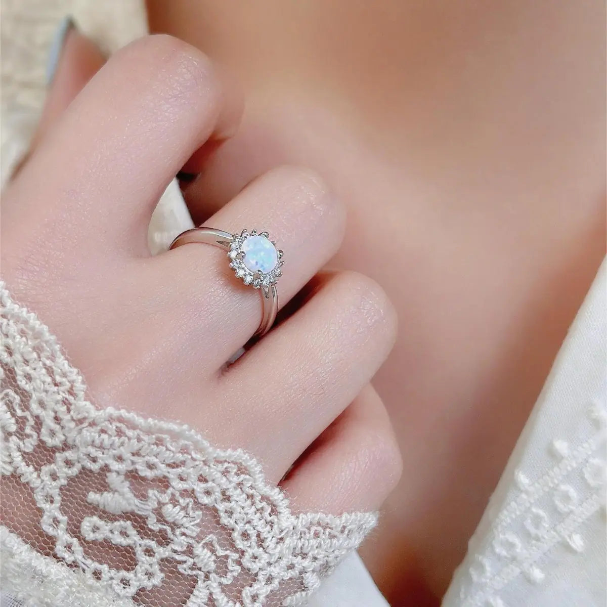 Best selling 9mm Brass Opal Round Rings