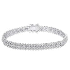 7mm Brass CZ Tennis Chain Bracelet