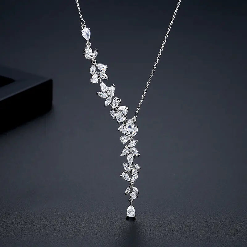 New Fashion Iced Brass CZ Choker Chain Necklace