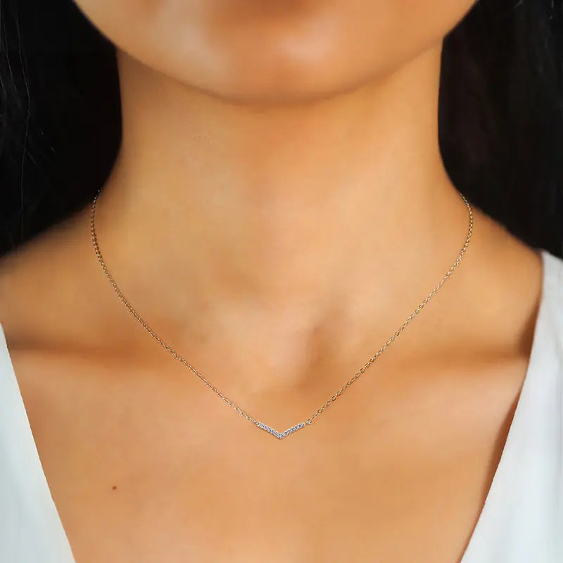 S925 Silver Geometric Moissanite Necklace