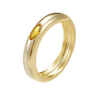 New Trendy S925 Silver Yellow CZ Ring