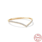 Hot-selling 925 Sterling Silver Moissanite V Ring