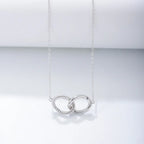 Trendy S925 Sterling Silver CZ Choker Necklace