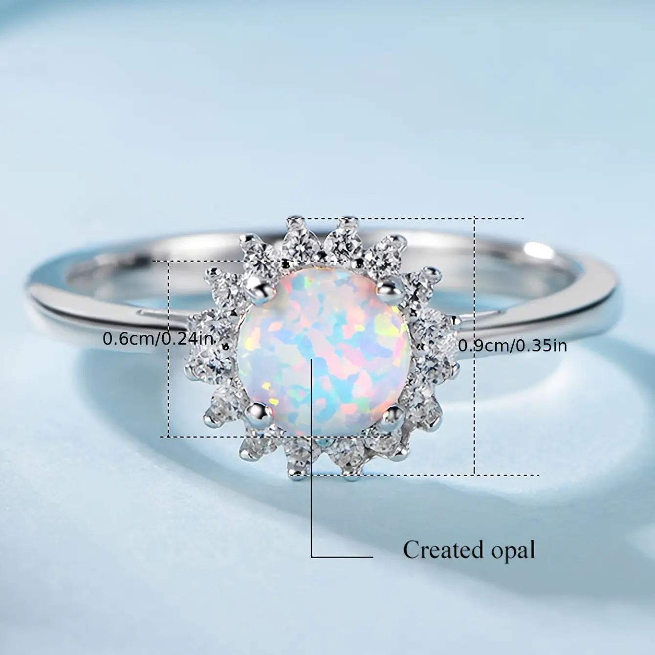 Best selling 9mm Brass Opal Round Rings