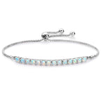 Fashion Style Simple Brass Opal Adjustable Bracelet