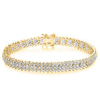 7mm Brass CZ Tennis Chain Bracelet
