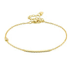 S925 Pure Silver CZ Adjustable Bracelet