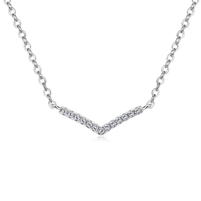 S925 Silver Geometric Moissanite Necklace