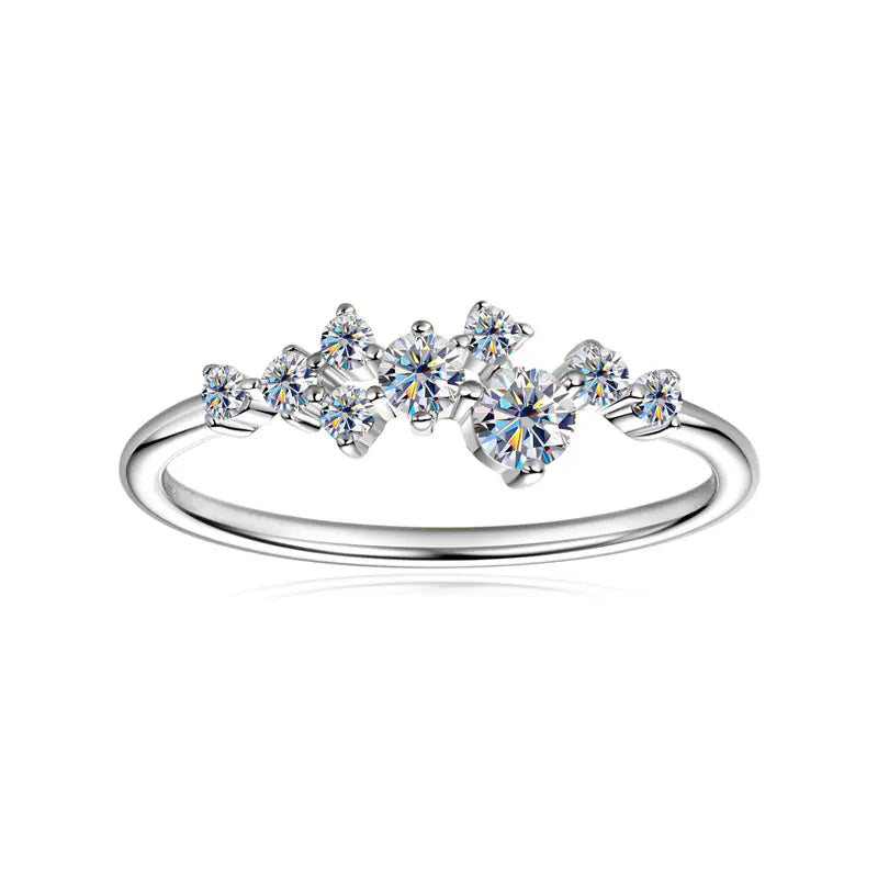 Luxury Design 925 Sterling Silver Moissanite Ring