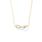 Fashion S925 Sterling Silver CZ Infinity Necklace