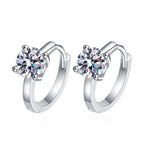 New Fashion 5mm 925 Silver CZ Stud Earrings