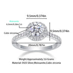 925 Sterling Silver Moissanite Engagement Rings