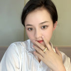 Retro Fashion Brass CZ Adjustable Women Rings