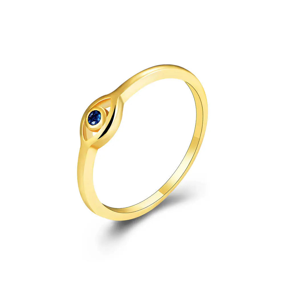 Fashion Evil Eye S925 Sterling Silver CZ Rings