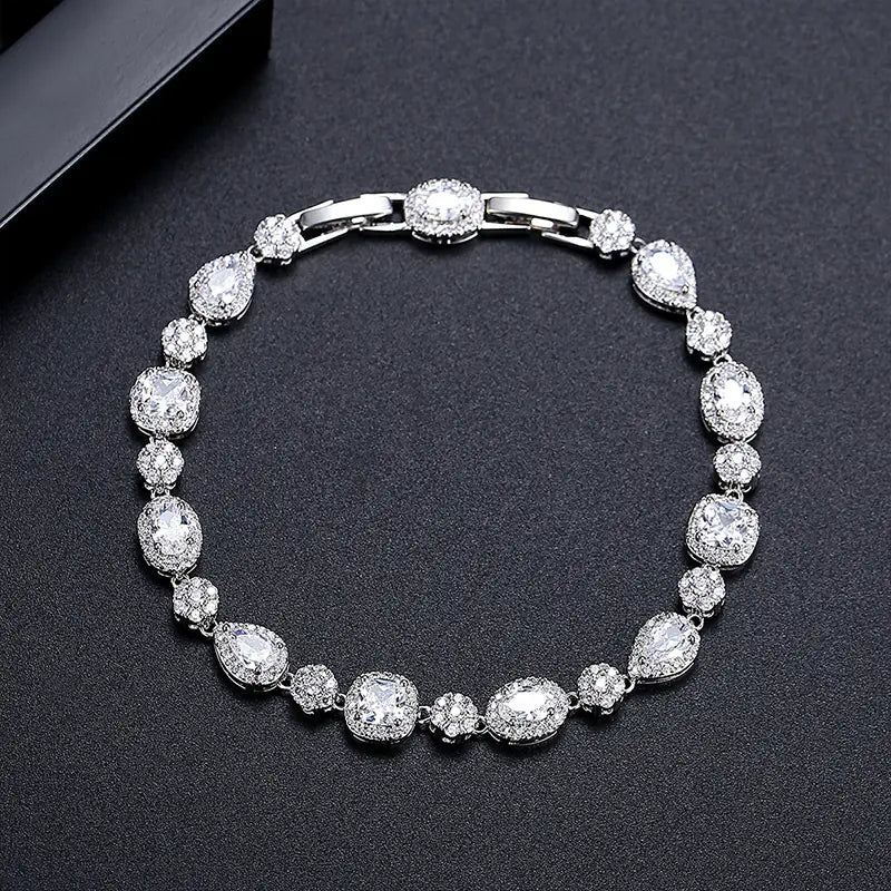 New Arrival 7mm Brass Colored CZ Bracelets