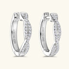 Fashion S925 Silver Moissanite Hoop Earrings