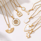 Stainless Steel Sector CZ Pendant Necklace