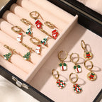 Stainless Steel Gold Plated Christmas Gift Earrings