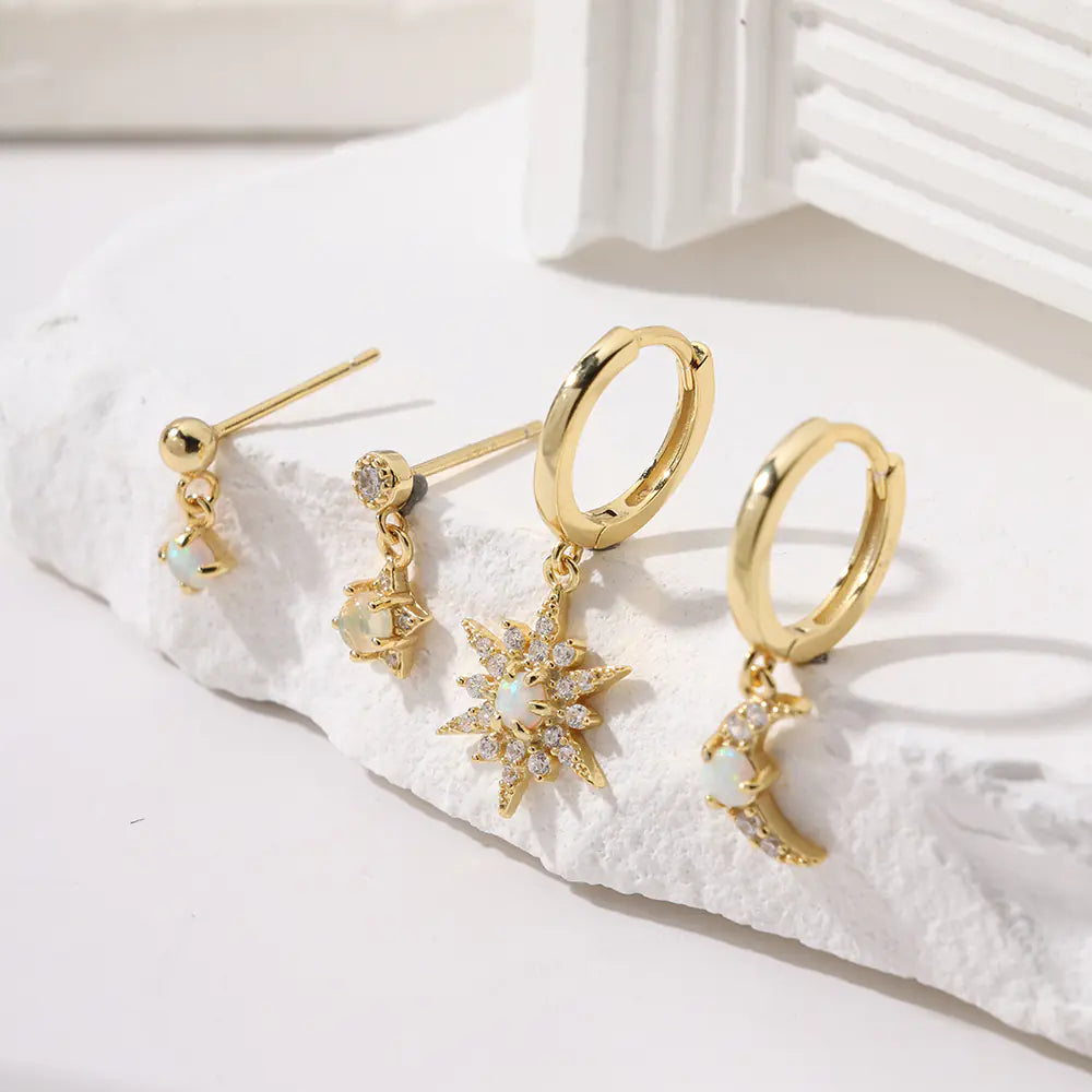 No Tarish S925 Moon&Sun Earrings Available
