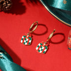 Stainless Steel Gold Plated Christmas Gift Earrings