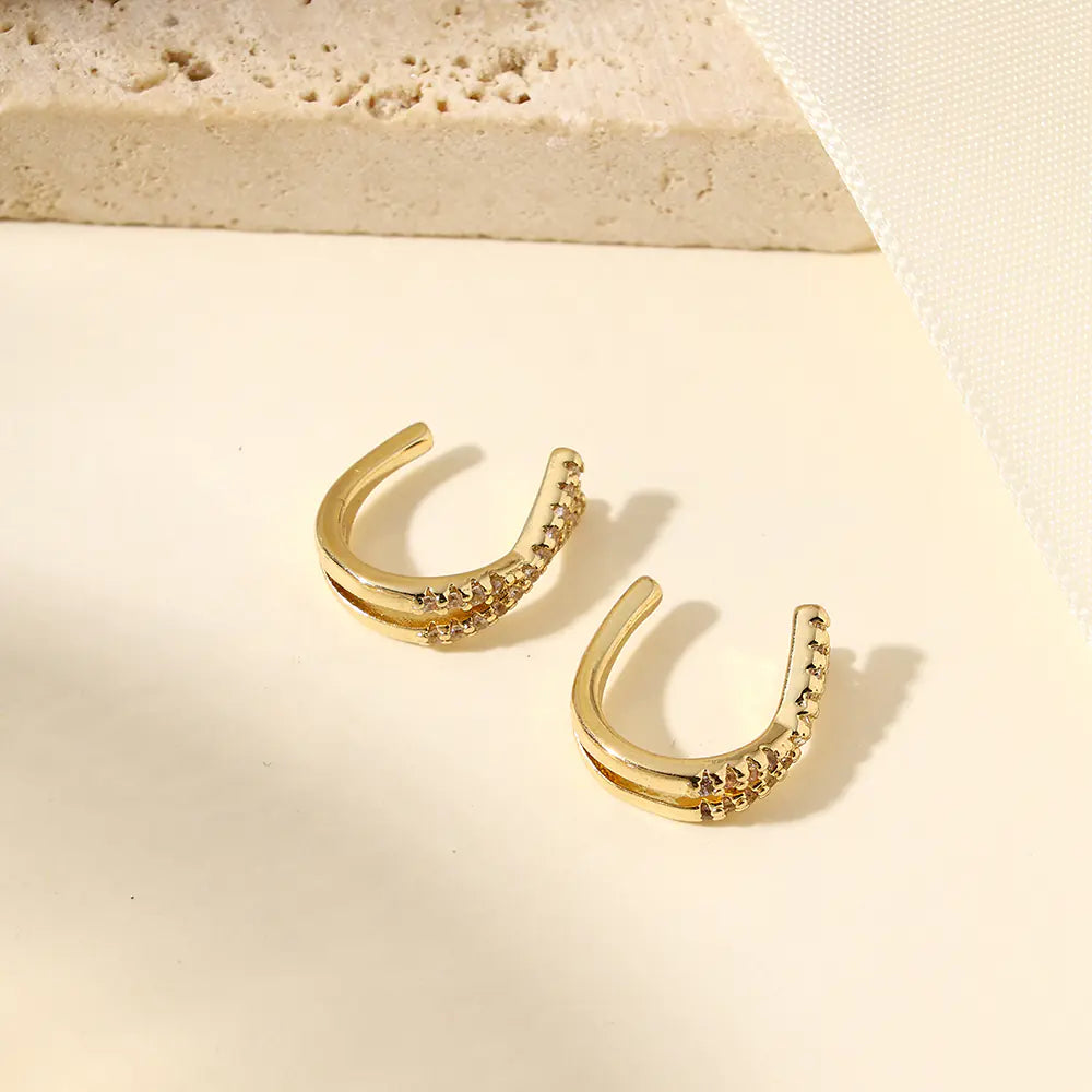Hot Brass Cross Design Stud Earrings