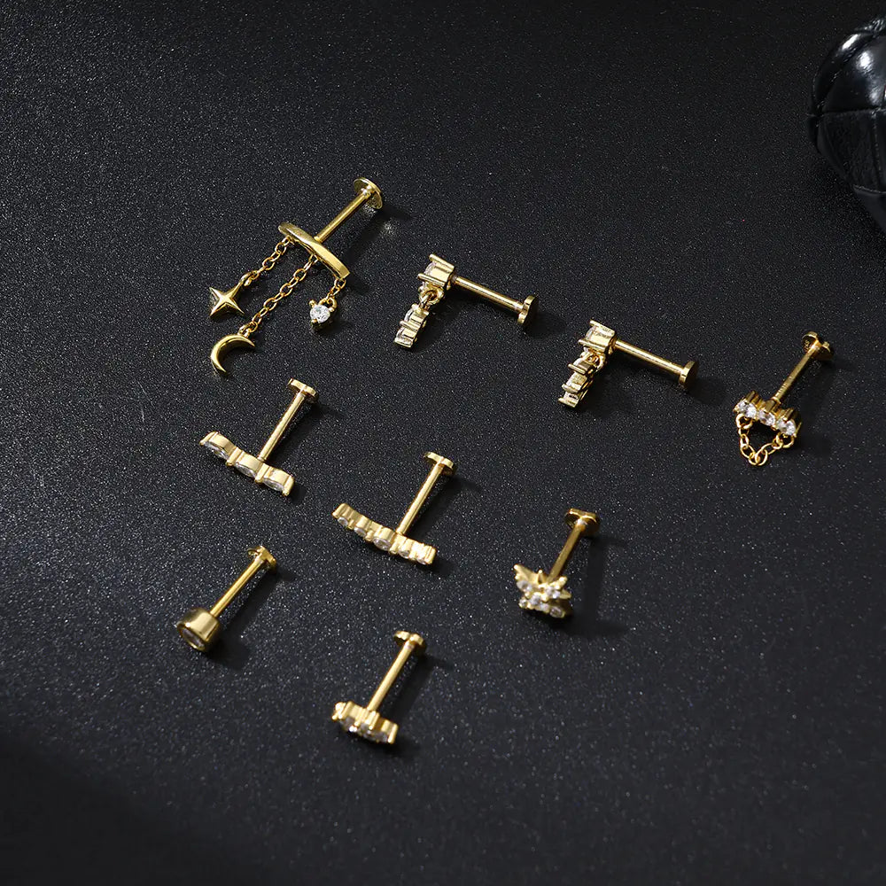 S925 Sterling Silver Unique Niche Design Fine Stud Earrings